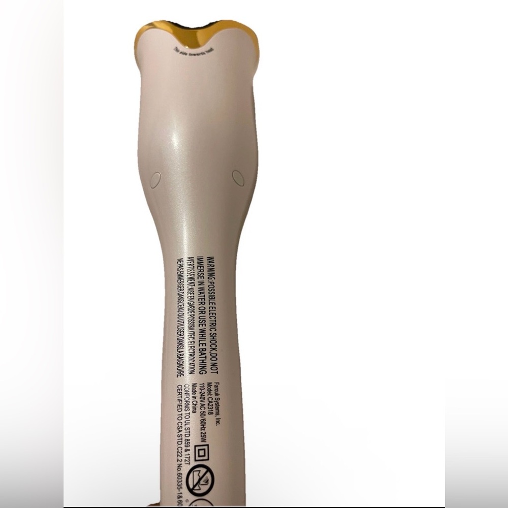 CHI Spin N Curl Curling Iron  Healthy & Shiny Effortless Curls & Waves White - Picture 5 of 6